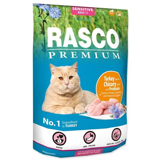 Rasco Premium Krmivo Sensitive krůta s kořenem čekanky a probiotiky 0,4kg