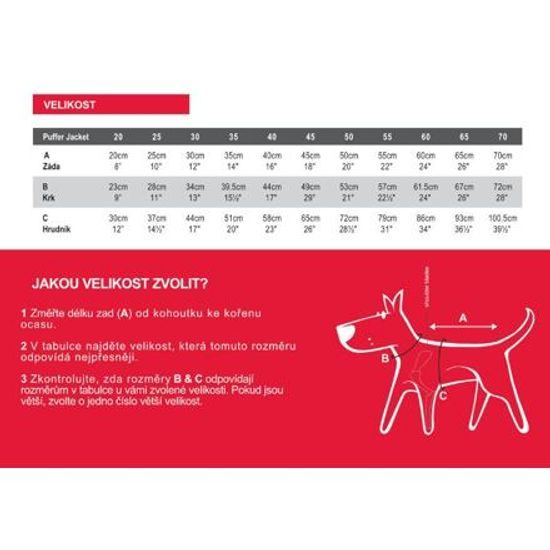 Red Dingo Puffer Jacket Černá / Šedá velikost bundy 55 cm