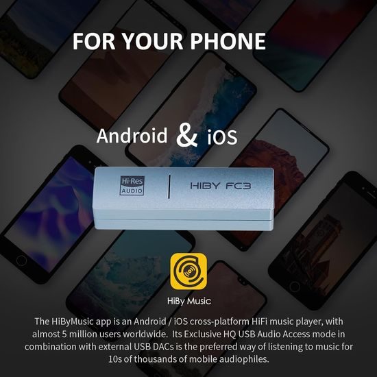 HiBy FC3 kijelzővel - fekete