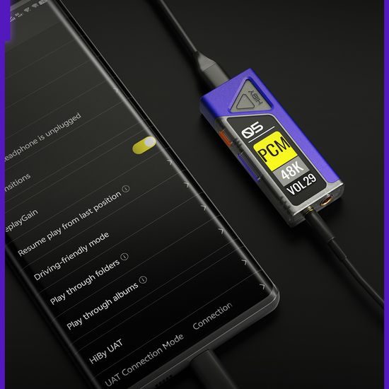 HiBy FC5 kijelzővel - lila