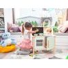 Ecotoys dětská dřevěná kuchyňka se zvuky, LED efekty a kreslící tabulí