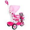 Dětská tříkolka s vodící tyčí Slon růžový