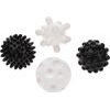 Sada senzorických hraček Akuku balónky 4ks 6 cm černobílé