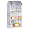 Ecotoys dřevěný třípatrový domeček pro panenky rezidence Grace