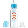 Dr.Brown´s láhev antikolik Options+ úzka 2v1 s hubičkou 250ml, modrá
