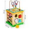 Ecotoys dřevěná edukační kostka s labyrintem Game Cube 5v1