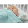 Sensillo Dětská pletená bambusová deka do kočárku 100x80 cm máta