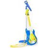 Dětská elektronická kytara se stativem a mikrofonem Guitar Micset - modrá