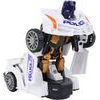 Policejní robotické auto 2v1 bílé