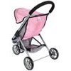 Sportovní kočárek pro panenky Princess šedo-růžový