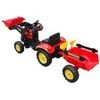 Dětský šlapací traktor Nakladač s přívěsem