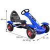 Dětská šlapací motokára s nafukovacími koly Formule 618 modrá