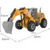 POŠKOZENÝ OBAL Bagr na dálkové ovládání Truck Excavator s pohyblivou lžící 1:36