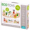 Ecotoys dřevěná vláčkodráha na baterie 78 dílků