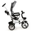 Ecotoys dětská tříkolka s otočným sedadlem 2v1 šedá