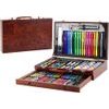 Umělecká sada v dřevěném kufru 123 prvků