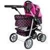 Alice kombinovaný kočárek pro panenky 3v1 - 9662M černý s puntíkama