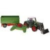 Traktor na dálkové ovládání se zelenou vlečkou Farmer 1:28