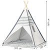 Ecotoys dětský indiánský stan Wigwam šedý
