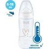 Kojenecká láhev NUK FC+Temperature Control 300 ml BOX-Flow Control savička