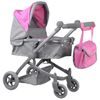 Kočárek pro panenky 4v1 kombinovaný Alice 4543 růžový