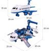 Interaktivní letadlo s autíčky, světly a zvuky DIY Airplane - modré