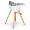 Ecotoys dřevěná jídelní židlička C220 2v1 šedá