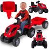 Dětský šlapací traktor s vlečkou Max červený