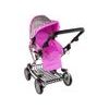 Alice kočárek pro panenky kombinovaný 5246W šedo-růžová