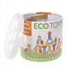 Ecotoys sada dřevěných kostek 50 ks v boxu