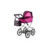 Kočárek pro panenky Alice retro růžovo-černý