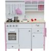 Dětská dřevěná kuchyňka růžovo-bílá