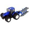 Traktor s pluhem na dálkové ovládání modrý