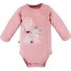EEVI Kojenecké body s dlouhým rukávem Mellow růžová 62 (3-6m)