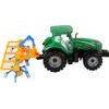 Zelený traktor s obracečkou sena pro děti