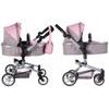 Kombinovaný kočárek pro panenky 2v1 Princess šedo-růžový