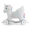 Houpací koník s melodií a kolečky Milly Mally Polly bílý