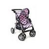 Doris sportovní kočárek pro panenku 9352 světle růžový s puntíky