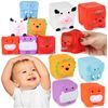 Senzorické kostky se zvířátky pro nejmenší Bath Toys 6 kusů