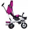 Ecotoys dětská tříkolka s otočným sedadlem Rotage růžová - nafukovací kola