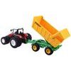 Traktor na dálkové ovládání se žlutou vlečkou Farm Machine 1:24