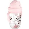 Canpol babies Nevylévací hrníček se slámkou a závažím Exotic Panda - růžový, 270 ml