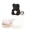 Medvídek z růží černý s bílým srdcem Rose Bear 40 cm