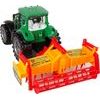 Zelený traktor s oranžovým kultivátorem pro děti
