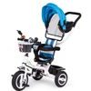 Ecotoys dětská tříkolka s otočným sedadlem modrá - gumová kola