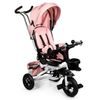 Ecotoys dětská tříkolka s otočným sedadlem a nafukovacími koly Rotage světle růžová