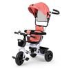 Ecotoys dětská tříkolka se sklopnou stříškou Basic růžová