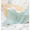 Sensillo Dětská pletená bambusová deka do kočárku 100x80 cm máta