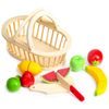 Ecotoys sada dřevěné ovoce v košíku