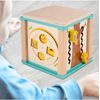 Dřevěná edukační kostka s labyrintem Treasure Cube 5v1